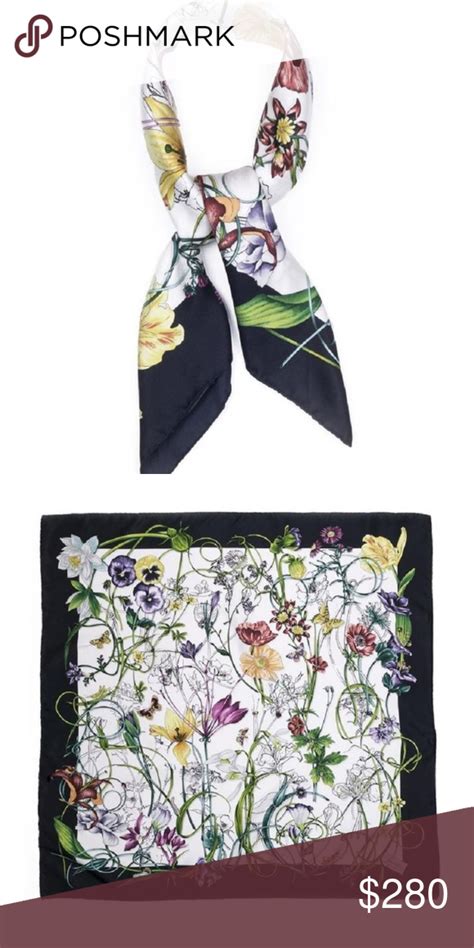 gucci flora infinity scarf|gucci scarf with flowers.